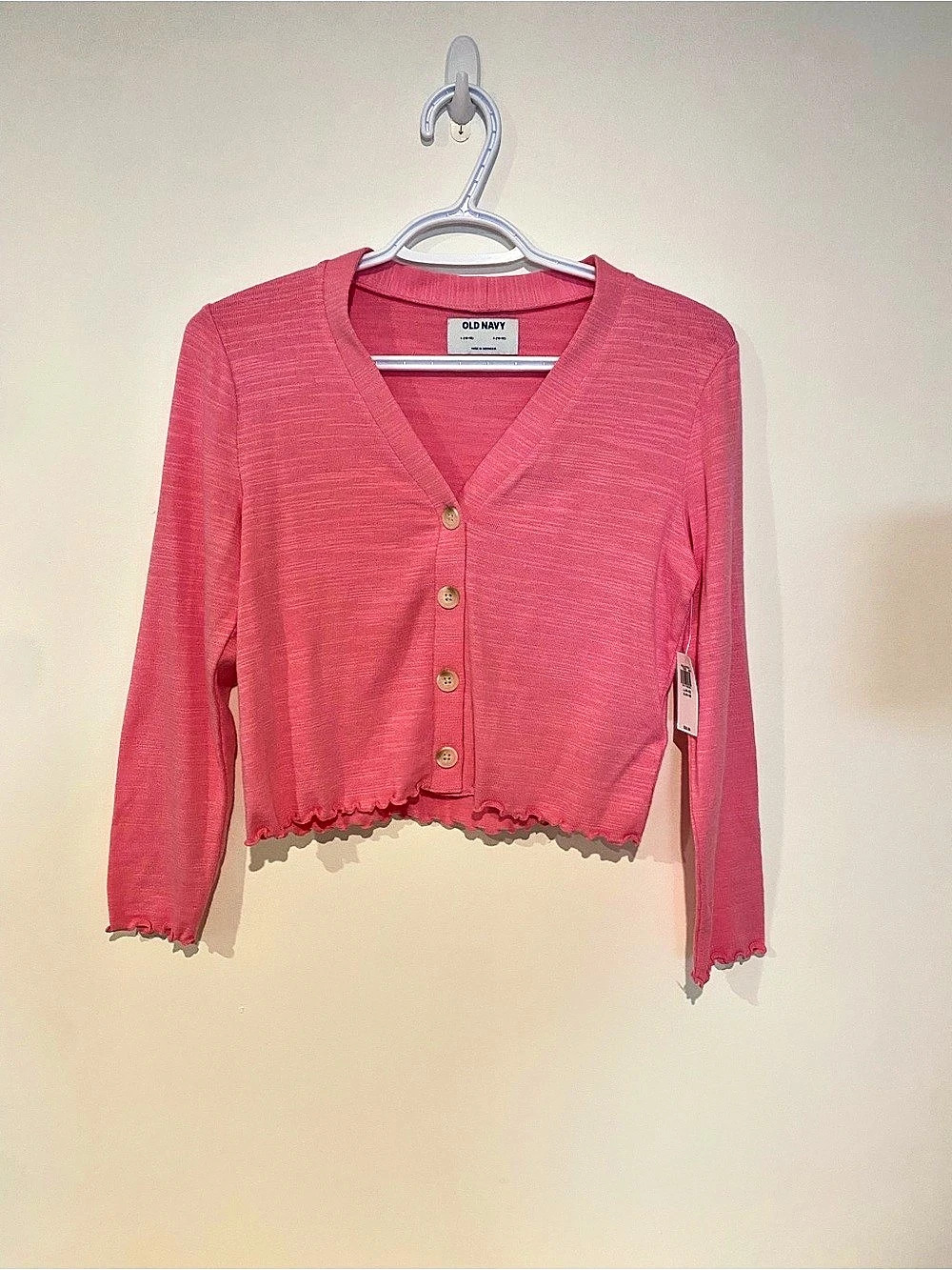 Girls Pink Cardigan Size Large NWT